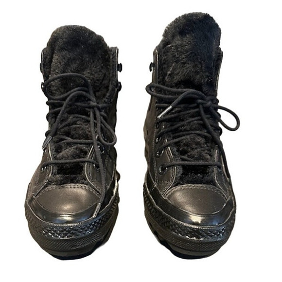 CONVERSE Chuck Taylor *ALL STARS* Sherpa Lined High Top Black Mens/Unisex Rebel - Picture 3 of 10